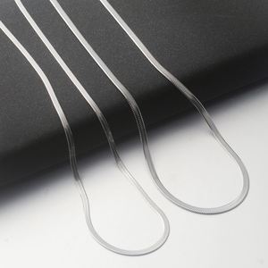Wholesale Women Sexy Titanium Steel Flat Snake Bone Chain Thick Herringbone Necklace for Men Female Jewelry - Product Image 3
