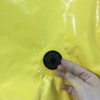 Bâche en polyester 100% enduite de PVC avec inverseur de motif tissé de tuyau de drainage clair pour l'utilisation extérieure de mariage ou de rideau de voiture