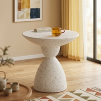 Table basse convertible moderne beige en MGO pour salon, chambre, salle à manger, meubles de maison