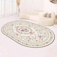 Tapis ovales de luxe faits main en laine/soie de haute qualité, les plus vendus en provenance d'usine chinoise, pour salon et chambre d'adolescent, à poils longs et épais