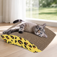 Griffoir pour chat pliable à 2 niveaux, réutilisable, écologique, luxueux et moderne, avec emballage en carton ondulé et en lin