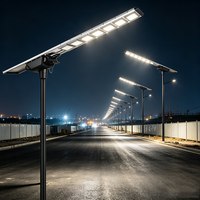 Lampadaire solaire intégré 100w 200w 250w, lampadaire de rue IP66 étanche, tout-en-un, LED solaire pour extérieur