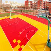 Estera de suelo para deportes al aire libre de alta calidad, azulejos de PP, impermeable, resistente al desgaste, ecológico, 5mm, canchas de baloncesto de tenis modernas
