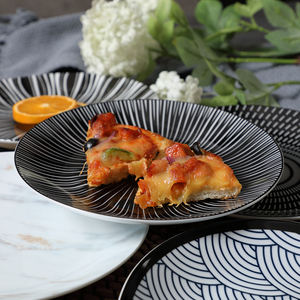 Fábrica al por mayor 8 "platos de cerámica negra nuevo hueso China <span class=keywords><strong>restaurante</strong></span> cena juegos Platos y platos <span class=keywords><strong>tapas</strong></span> plato de cerámica - Product Image 4