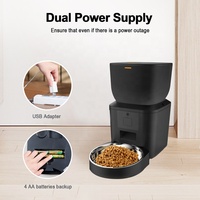 Distributeur automatique de nourriture pour animaux de compagnie WiFi 5G 4L Contrôle par application Tuya Distributeur de nourriture pour animaux de compagnie avec caméra Chien Chat Distributeur intelligent pour animaux de compagnie avec caméra