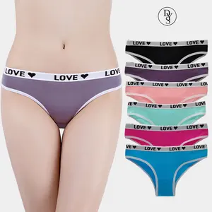 Productie Goedkope Prijs Panty Custom Logo Tiener Junioren Volledige Katoen Liefde Ondergoed Voor Meisje Slipje
