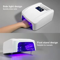Sèche-ongles sans fil haute puissance 72W, lampe de photothérapie UV LED avec mode indolore et base amovible