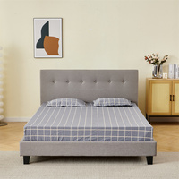 Mobilier de chambre à coucher de luxe cadre de lit rembourré double Queen King Size mobilier de chambre à coucher base de lit en tissu