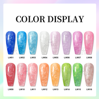 Gel UV pour ongles avec logo personnalisé, construction de la forme, longue tenue, 16 couleurs, 5g, gels d'extension durs