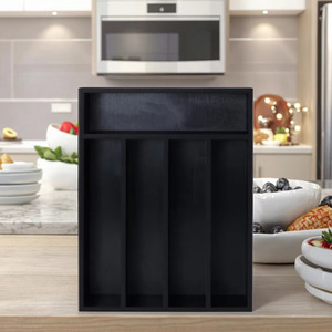 Cutlery <b>Box</b> With Drawer Dividers Rectangular Standing Type Minimalist <b>Kitchen</b> Utensil <b>Storage</b> Organizer Space Saving Adjustable - Product Image 1