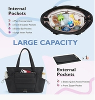 Sac à langer personnalisé pour bébé, poussette, sac de rangement pour maman avec matelas à langer, organisateur de poussette pour les voyages et l'hôpital
