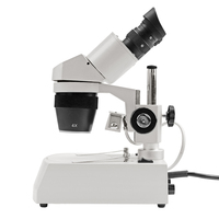 SHUNMA ST-40-2L 20-40X Student Education Stereo Microscope with Halogen Upper and Lower Light Sources