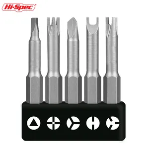 5PC 50mm dài tamperproof an ninh điều khiển bit thiết lập với tam giác, y-điểm, pin cờ lê, 3 và 4 điểm