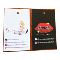 Étiquette suspendue en papier pour extensions de cheveux, perruque, design de luxe, impression personnalisée avec votre logo