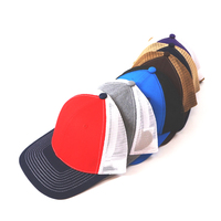 Couleur personnalisée Bleu Marine Bord Rouge Couronne Blanc Maille 6 Panneau Coton Richardson 112 Extérieur Solide Couleur Casquette de Baseball Maille Casquette de Camionneur