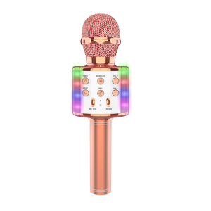 Tốt Nhất Ws858L Với Ánh Sáng USB Loa Di Động Bluetooth Mic Karaoke Microphone Với Loa Cho Bên Ngoài Trời Máy Karaoke - Product Image 3