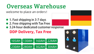 สำหรับ GE สต็อกเกรด3.2V Lifepo4เซลล์แบตเตอรี่300Ah 320Ah ปริซึมลิเธียมไอออนพลังงานแสงอาทิตย์กับสหภาพยุโรปหุ้น" - Product Image 6
