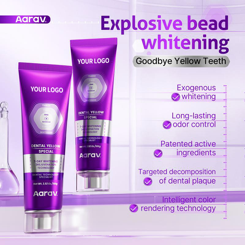 HUNMUI Instant Whitening Toothpaste Purple Toothpaste