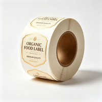 Étiquettes autocollantes personnalisées en rouleau avec dorure à chaud pour l'emballage de bocaux d'aliments biologiques et d'ingrédients de qualité supérieure – Impression d'étiquettes