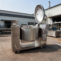 Marmite de cuisson industrielle sous vide à double enveloppe de 400 litres pour confiture et viande