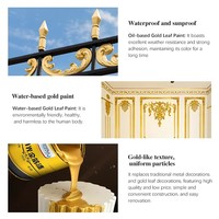 Peinture acrylique liquide dorée effet diamant brillant pour plaques en marbre, enseignes et lettres calligraphiées
