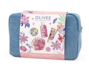 Ensemble de soins corporels <span class=keywords><strong>Olivee</strong></span> Whitening Nourishing 4-en-1 avec gel douche, lotion corporelle, gommage corporel et éponge - Sans sulfate, sans silicone - Product Image 1
