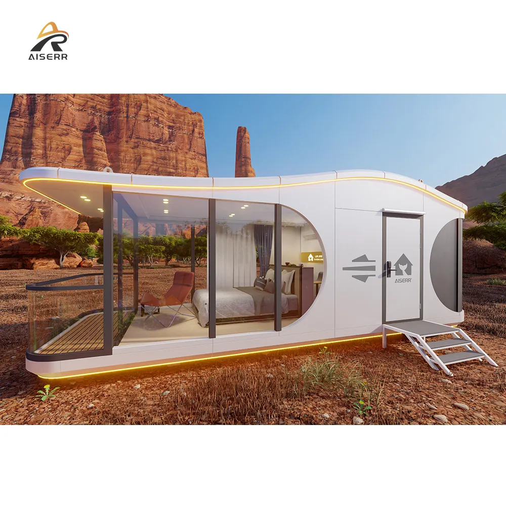 Cápsula espacial para vivienda móvil a buen precio, casa pequeña, casa prefabricada moderna, contenedor, casa para acampar
