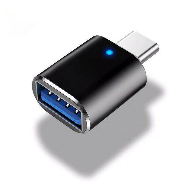 USB Type-C to USB 3.0 OTG Adapter with Led Light Kable Cable Converter for MacBook Pro/Air, iPhone 15,15 Pro,Pro Max, Galaxy