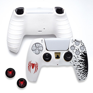 Coque en silicone à motif d'araignée pour manette <span class=keywords><strong>PS5</strong></span>, coque antidérapante avec 2 capuchons pour joysticks pour <span class=keywords><strong>Playstation</strong></span> 5 - Product Image 3