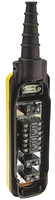 Interrupteur à bouton-poussoir XACA4923, 2 contacts NO/1 NC, polypropylène jaune, IP65, bornes à vis.