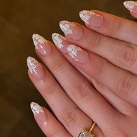 Uñas Postizas de ABS Color Café Otoñal, Minimalistas, Fáciles de Usar, con Logotipo Personalizado, MOQ Bajo, Novedad 2026, Almendradas, Cortas, de Fácil Colocación en 5 Minutos