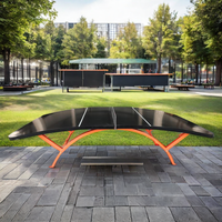 Table de baby-foot d'extérieur SMC Standard Durable Orange, équipement d'entraînement de haute qualité, autoportante 3000x1500x760mm