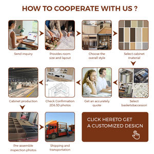 Elegante e Raffinato Set di Mobili da Cucina in Legno con Ripiani Aperti e Design con Forno Integrato per Villa, Maniglie di Stile - Product Image 6