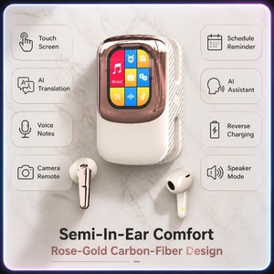 Écouteurs XTAURI AI Secretary Wisdom avec affichage IPS interactif pour la traduction et le racontage de blagues, qualité sonore HiFi - Product Image 6