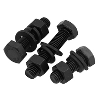 Grade12.9 Hex Bolt DIN933 Carbon Steel Black Oxide Full Thread M6-M24 Industrial Structural Fastener