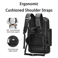 Sac à dos avec compartiment séparé pour chaussures, chargement USB, pour ordinateur portable 15 pouces, résistant à l'eau, extensible, sac à dos professionnel