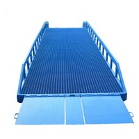 Rampe de chargement mobile hydraulique en acier pour conteneurs, plateforme de franchissement pour chariots élévateurs, pont d'accès pour logistique et commerce de détail