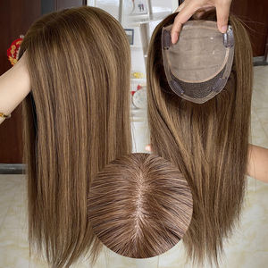 Prêt à expédier, toupet de cheveux humains de haute qualité 5x6.5 pour femmes, 100% cheveux humains, toupet russe européen vierge, base en soie - Product Image 1