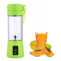 Draagbare Usb Elektrische 380Ml Juicer Blender 6-blade Mini Smoothie Mixer Shakes Vruchten Draadloze Oplaadbare Voor Auto Hotel Buiten