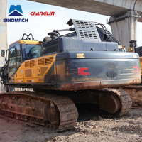 Excavatrice sur chenilles hydraulique d'occasion de 52 tonnes, engin de construction lourd pour l'exploitation minière et les travaux de terrassement