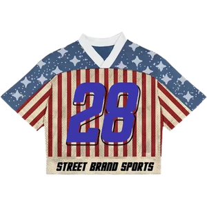 Jersey de fútbol retro de fútbol americano transpirable de poliéster personalizado deportivo de gran tamaño 2025 - Product Image 3