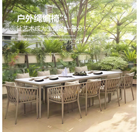 Ensembles de Jardin Extérieurs Nordiques : Chaise et Table de Loisirs pour Cour, Terrasse de Villa et Balcon – Mobilier d'Extérieur