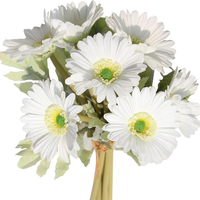 Bouquet de marguerites Gerbera artificielles en PU, fleurs de marguerites africaines réalistes et imperméables pour la maison, les mariages, les fêtes, la fête des mères, les remises de diplômes