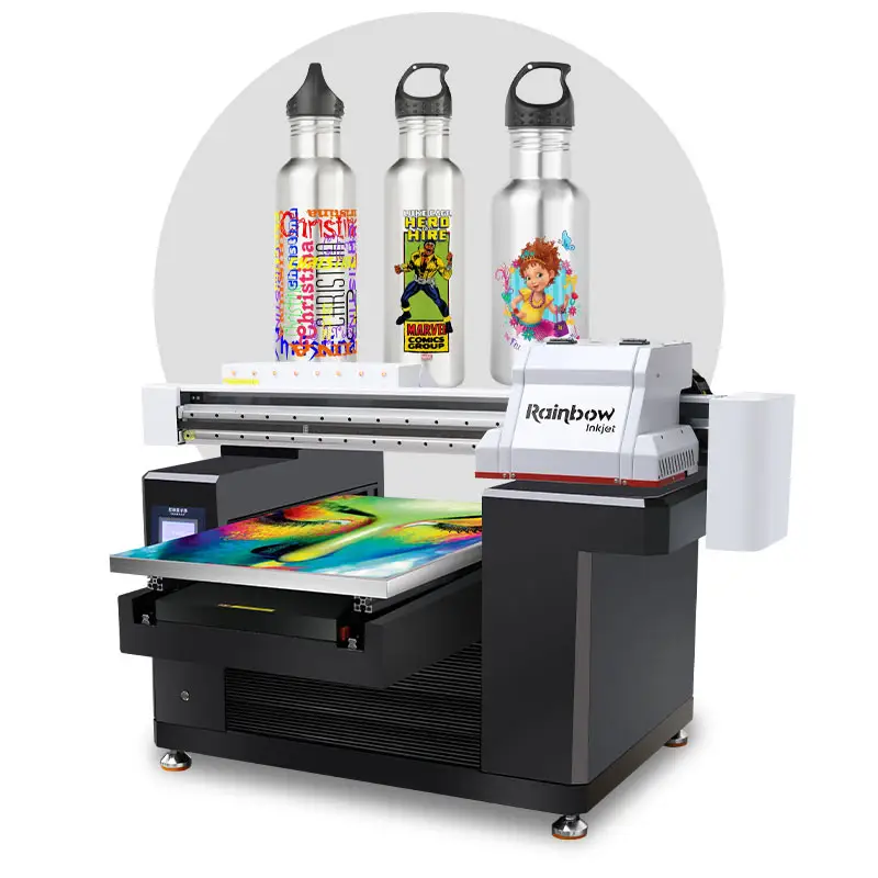 6040 Uv Papier Drukmachine A1a2 A3 5070 Size Kleur Printer Op Telefoon Gevallen Glas Uv Flatbed Printer Voor Flessen uv