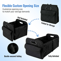 Organisateur de Coffre de Voiture Pliable Étanche OEM Multi-Compartiments Rangement Escamotable pour Toute Voiture, SUV, Monospace