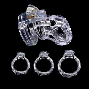 Yeni 2 şekil plastik erkek horoz kilit Penis ile 4 yüzükler Chastity cihazı kafes <span class=keywords><strong>CB6000S</strong></span> esaret kısıtlama SM seks oyuncak erkekler için - Product Image 5