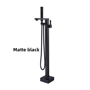 Rubinetto per Vasca da Bagno Autoportante in Rame <span class=keywords><strong>con</strong></span> Acqua Calda/Fredda, Set <span class=keywords><strong>Doccia</strong></span> Laterale <span class=keywords><strong>con</strong></span> Getto a Pioggia Singolo per <span class=keywords><strong>Doccia</strong></span> da Seduti/In Piedi - Product Image 6