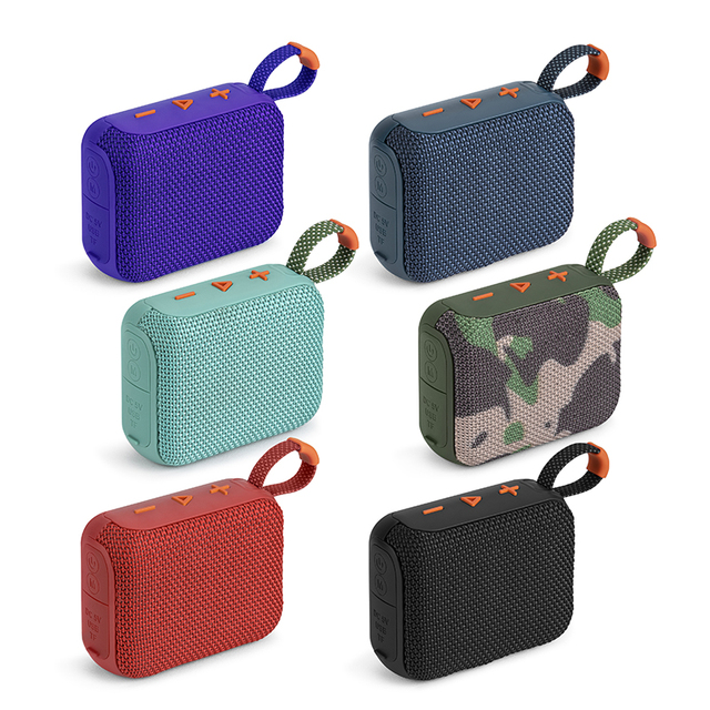 G04 Portable Fabric Mini Blue-tooth Stereo Woofer Speaker FM Radio/TF/USB/TWS Active HIFI Music Box Bass Woofer BT Mini Speaker