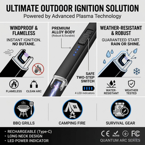 Accendino Elettrico USB Ricaricabile con Logo Personalizzato, Accendino al Plasma a Collo Lungo, Produzione OEM di Accendini Elettrici per Sigarette - Product Image 5