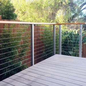 Bảo trì thấp 36 "x 2" x 2 "304 thép không gỉ cầu thang Cáp lan can bài cho 1/8" 3/16 Wire Rope boong lan can hệ thống - Product Image 4